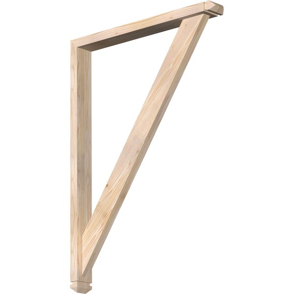 Ekena Millwork Traditional Arts and Crafts Smooth Bracket w/ Offset Brace, Douglas Fir, 3 1/2"W x 30"D x 42"H BKT0402X30X42TRA03SDF - main